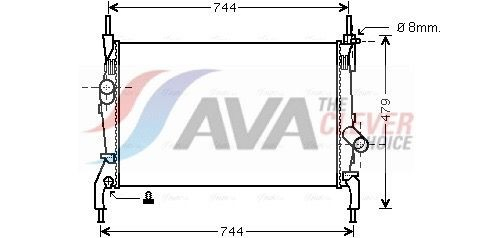 FD2404 AVA Радіатор охолодження двигуна
